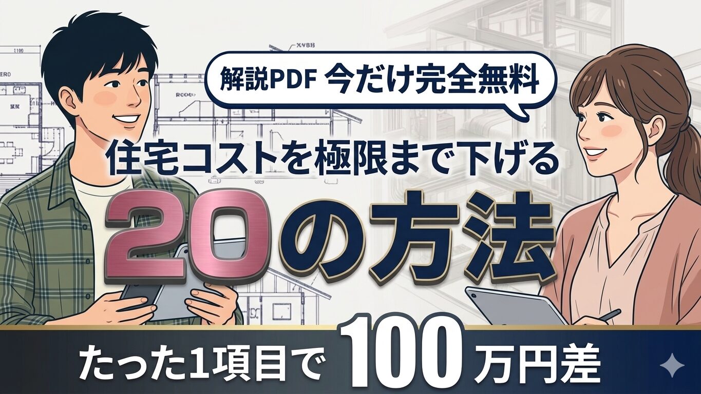 住宅コストを極限まで下げる20の方法