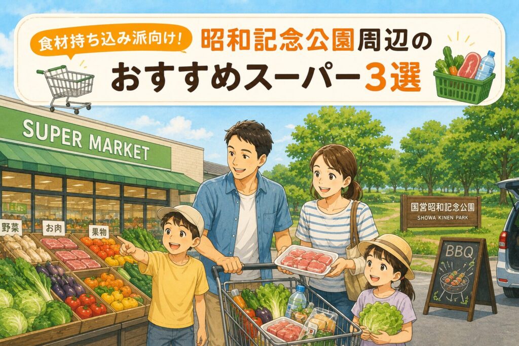 食材持ち込み派向け！昭和記念公園周辺のおすすめスーパー3選
