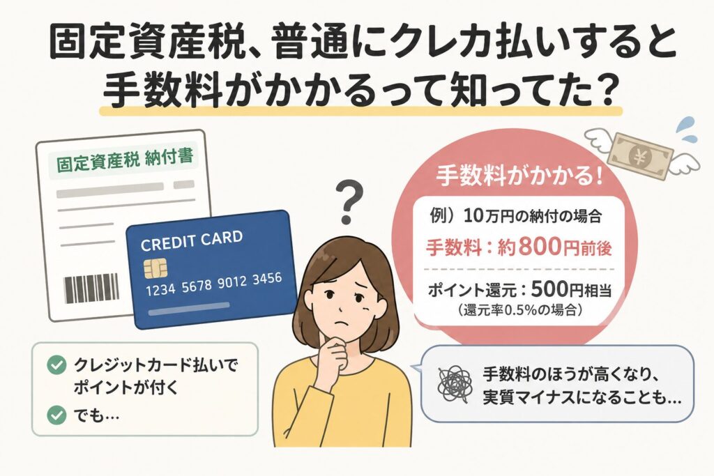 固定資産税、普通にクレカ払いすると手数料がかかるって知ってた？