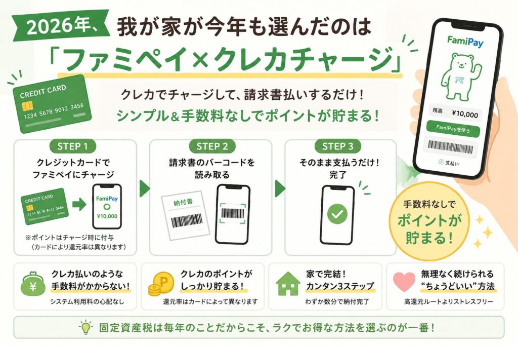 2026年、我が家が今年も選んだのは「ファミペイ×クレカチャージ」