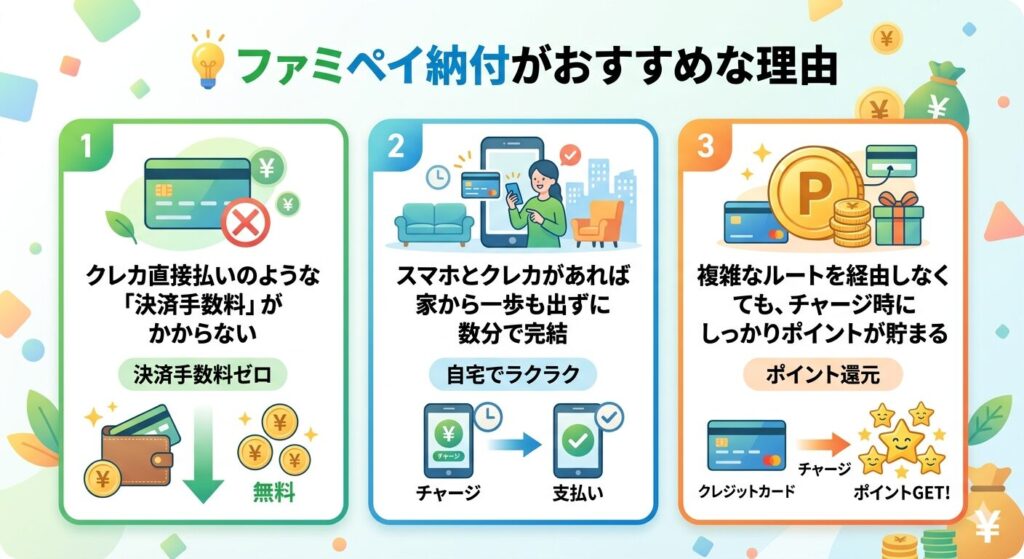💡 ファミペイ納付がおすすめな理由