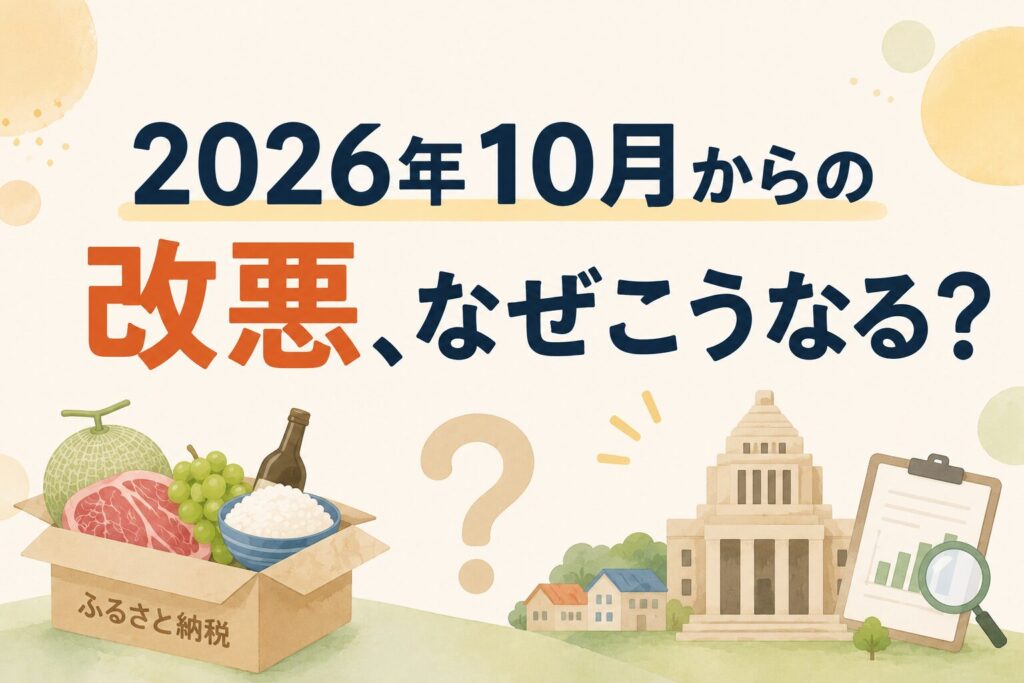 ふるさと納税「2026年10月からの改悪」なぜ？