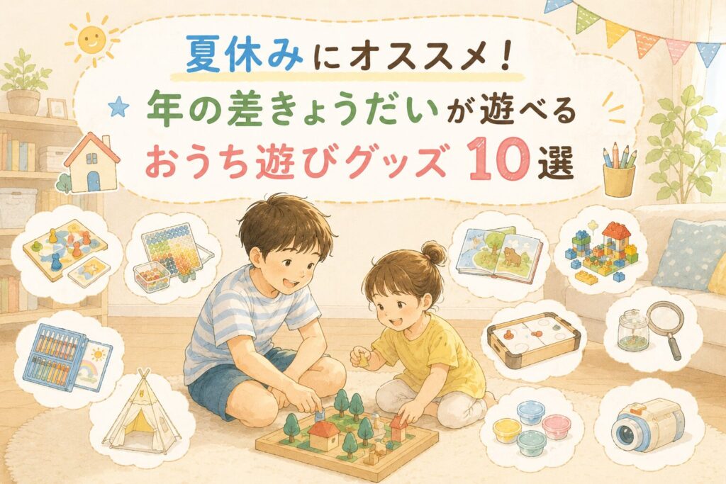 夏休みにオススメ!年の差きょうだいが遊べるおうち遊びグッズ10選