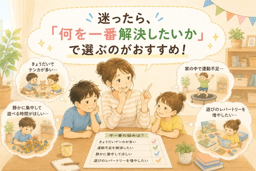迷ったら、「何を一番解決したいか」で選ぶのがおすすめ!