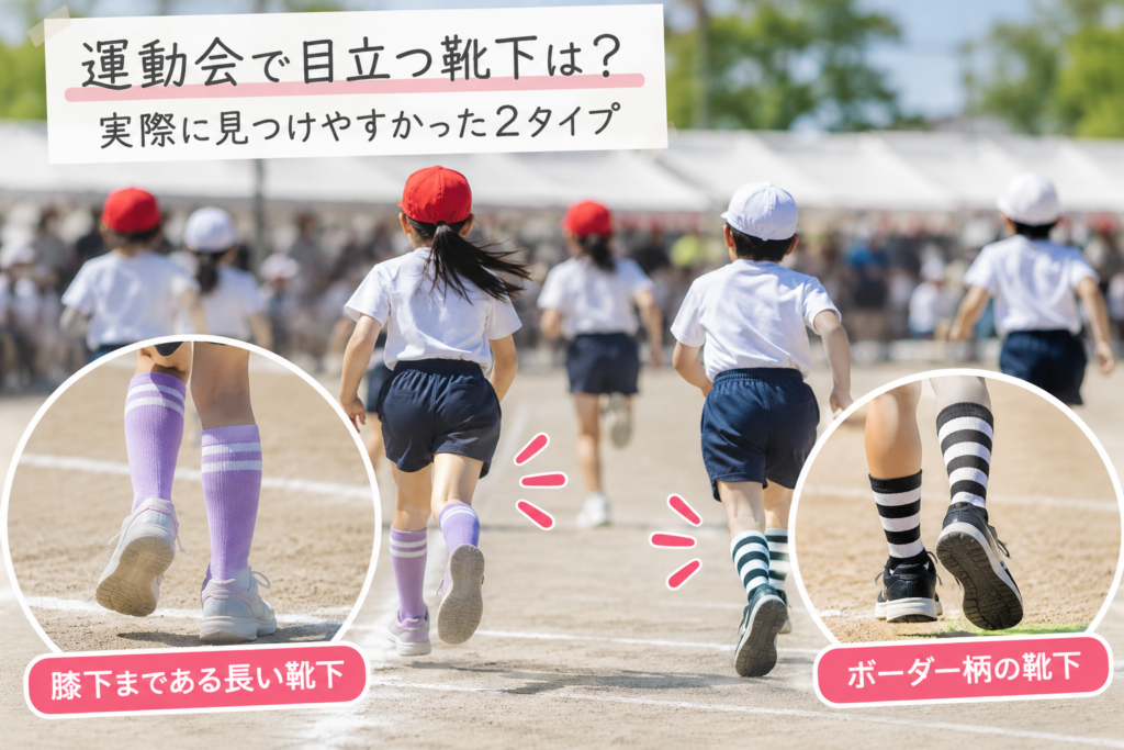 運動会で目立つ靴下は?実際に見つけやすかったこの2タイプ!